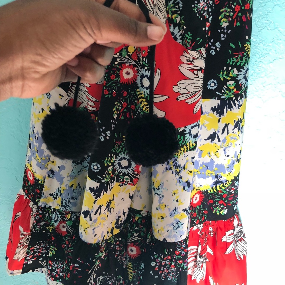 Nicole Miller Colorful spaghetti strap dress